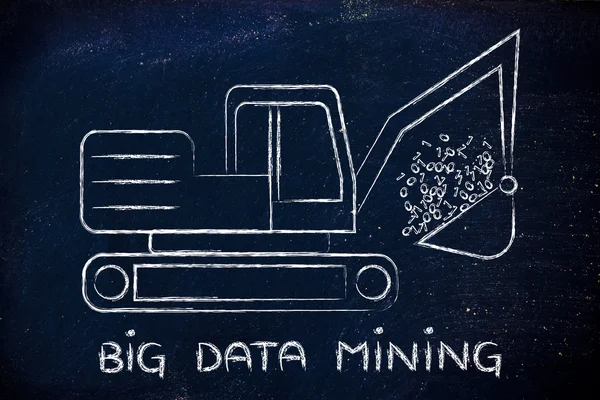 Concept of big data mining — Stock Photo, Image