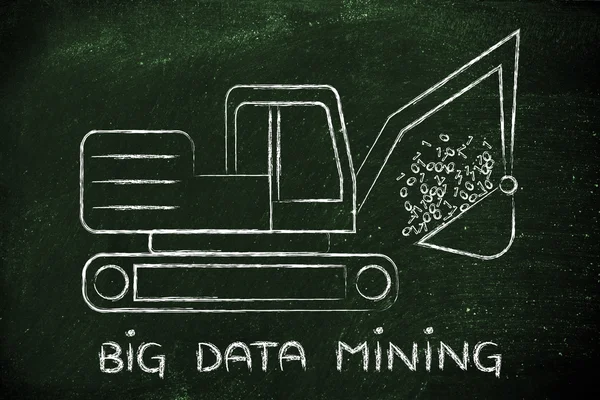 Concept of big data mining — Stock Photo, Image
