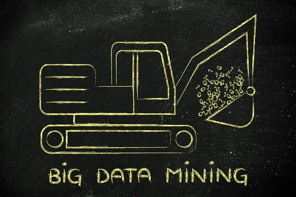 Concept of big data mining — Stock Photo, Image