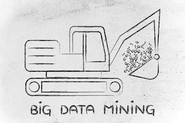 Conceito de mineração de big data — Fotografia de Stock