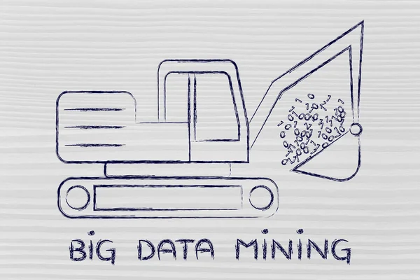 Conceito de mineração de big data — Fotografia de Stock