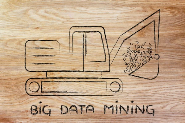 Concept of big data mining — Stock Photo, Image