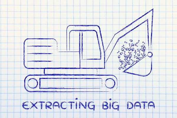 Conceito de extração de big data — Fotografia de Stock