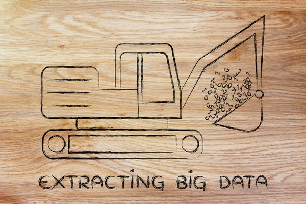 Concept of extracting big data — Stock Photo, Image