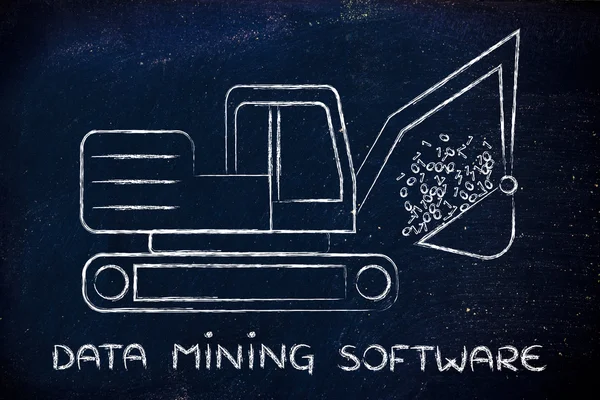 Concept of data mining software — Stock Photo, Image