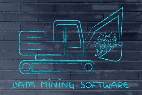 Concetto di software di data mining — Foto Stock