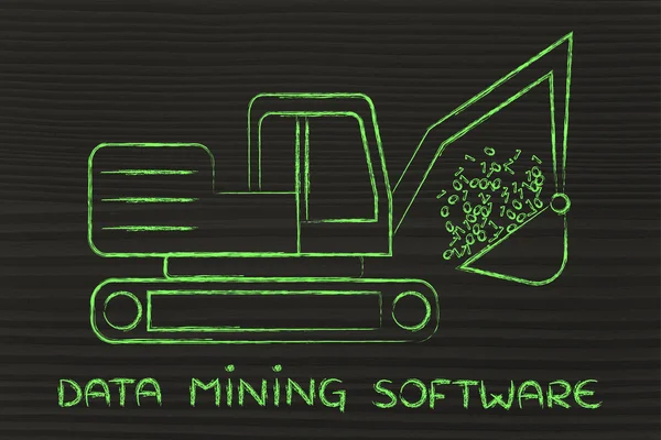 Begreppet data mining programvara — Stockfoto