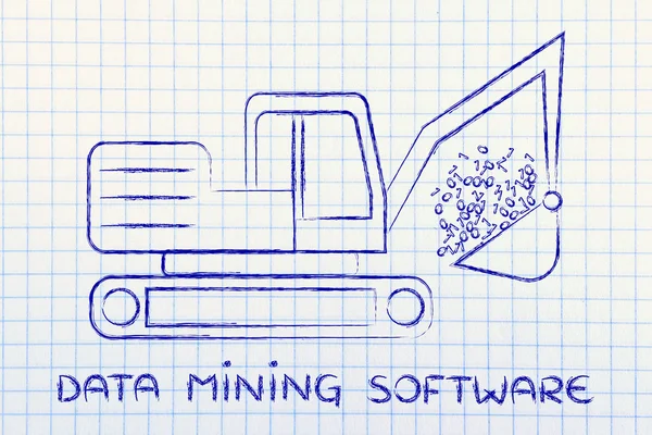 Concept van gegevens-miningsoftware — Stockfoto