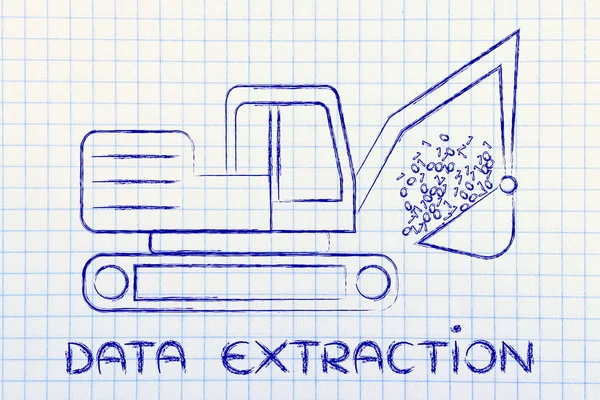 Concepto de extracción de datos —  Fotos de Stock