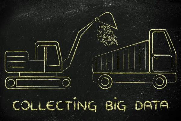 Concept of collecting big data — Stock Photo, Image