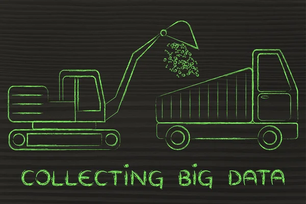 Concept of collecting big data — Stock Photo, Image