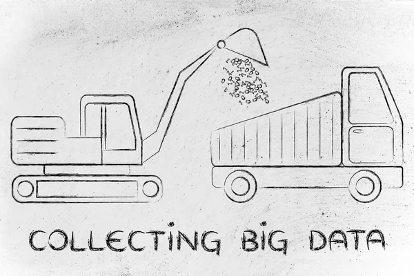 Concept of collecting big data — Stock Photo, Image