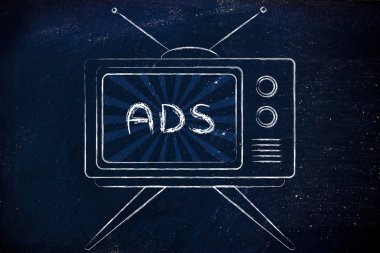 concept of tv ads clipart