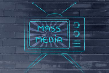 concept of mass media clipart