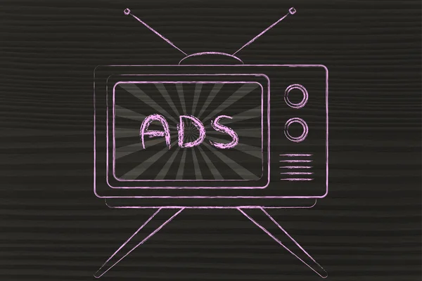 Concept of tv ads — Stock Photo, Image