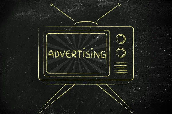 Concept of tv advertising — Stock Photo, Image