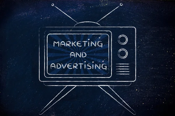 concept of tv marketing and advertising