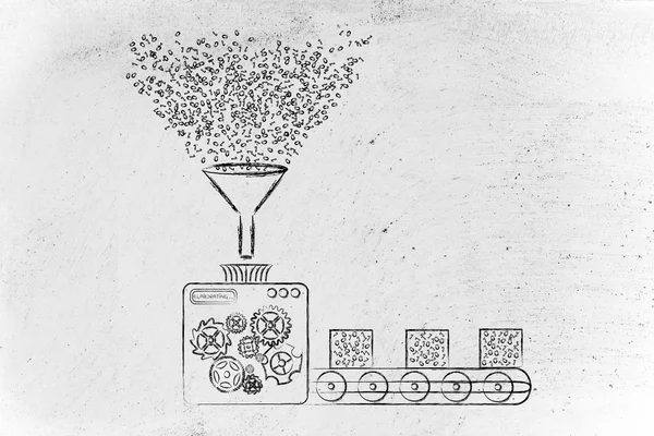 Concept de collecte et de transformation des données — Photo