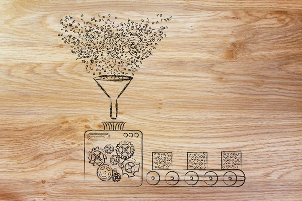 Concepto de recogida y transformación de datos — Foto de Stock