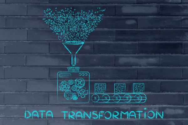 Concepto de transformación de datos — Foto de Stock