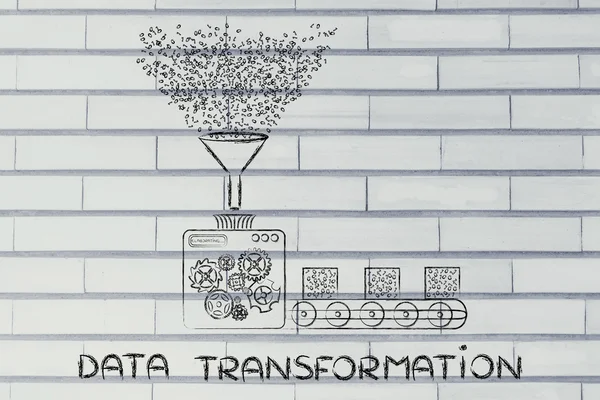 Концепція трансформації даних — стокове фото