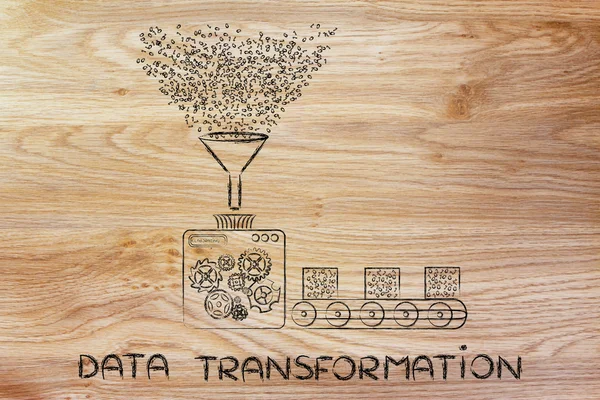 Koncepcję transformacji danych — Zdjęcie stockowe