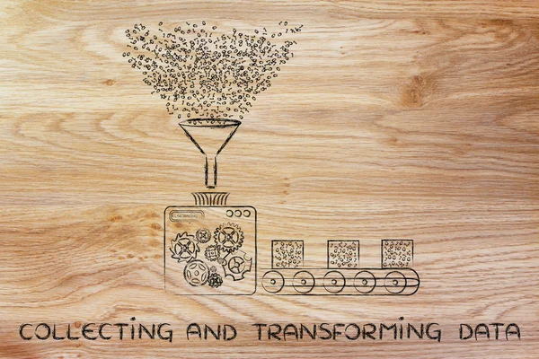 Koncepció és adatok átalakítása — Stock Fotó