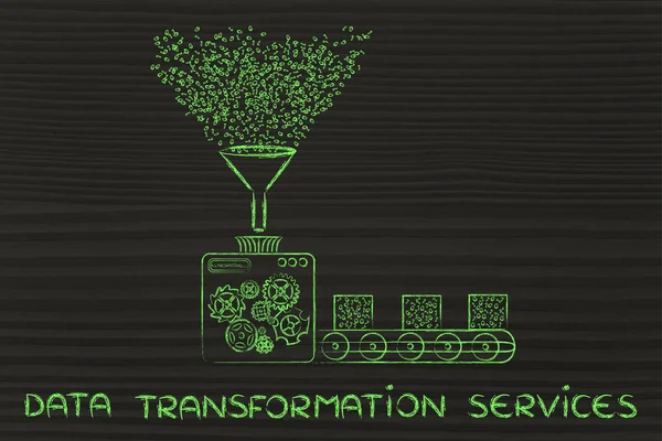 Concepto de servicios de transformación de datos —  Fotos de Stock