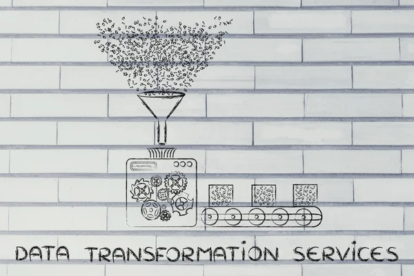 Concepto de servicios de transformación de datos — Foto de Stock