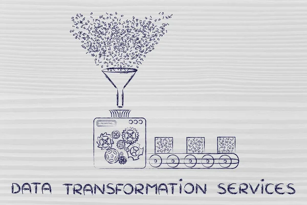 Концепція послуг перетворення даних — стокове фото