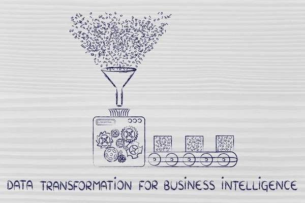 Pojęcie przetwarzania danych do analiz biznesowych — Zdjęcie stockowe