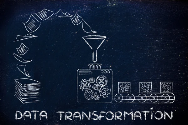 Concetto di trasformazione dei dati — Foto Stock