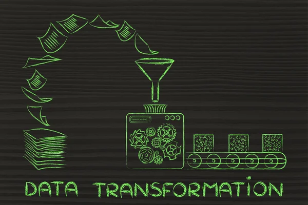 Konzept der Datentransformation — Stockfoto