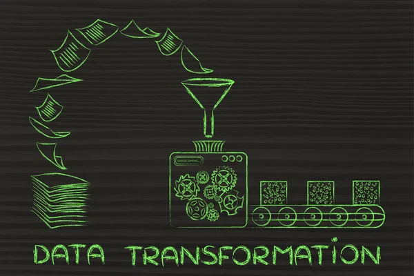 Concetto di trasformazione dei dati — Foto Stock