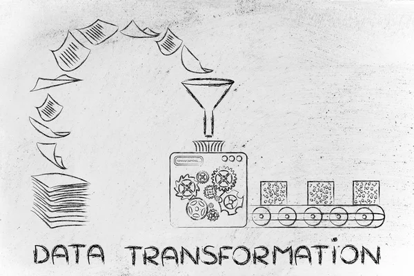 Concetto di trasformazione dei dati — Foto Stock