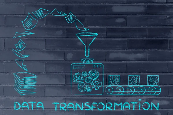 Concetto di trasformazione dei dati — Foto Stock