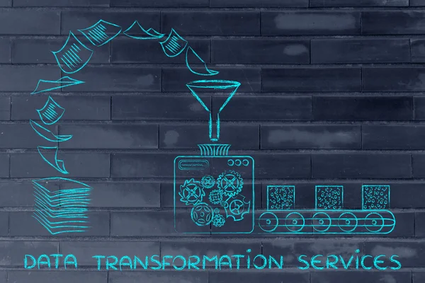 Concepto de servicios de transformación de datos — Foto de Stock