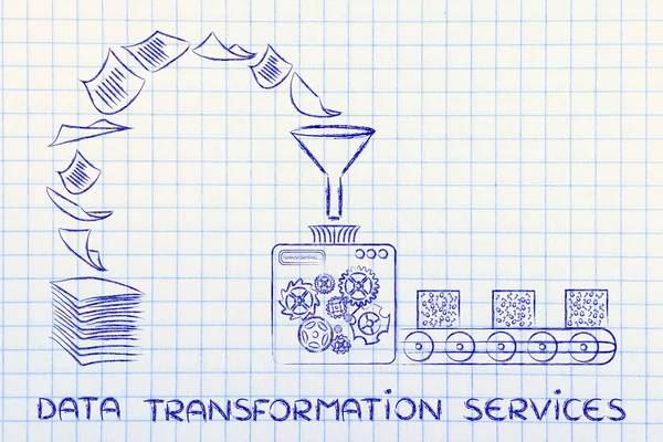 Begreppet data transformation services — Stockfoto