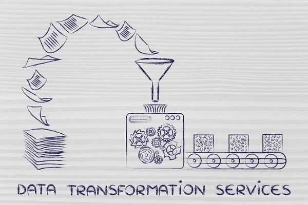 Concepto de servicios de transformación de datos — Foto de Stock