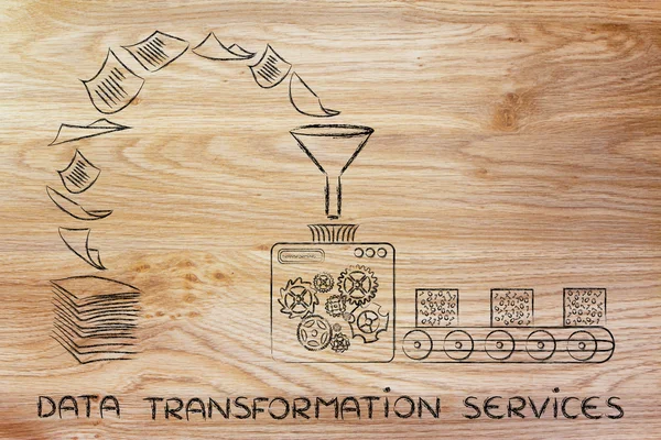 Concepto de servicios de transformación de datos — Foto de Stock