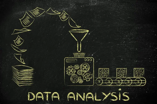 Concetto di analisi dei dati e business intelligence — Foto Stock