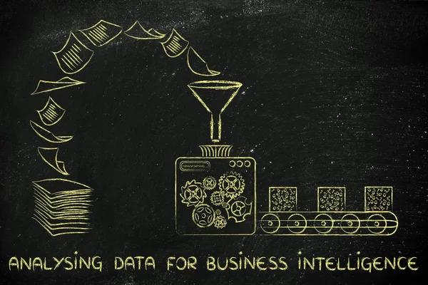 Concept of business intelligence and analysing data — 스톡 사진