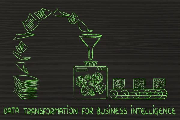 For business Intelligence veri dönüşüm kavramını — Stok fotoğraf