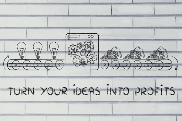 Concept of turn your ideas into profits — Stock Photo, Image