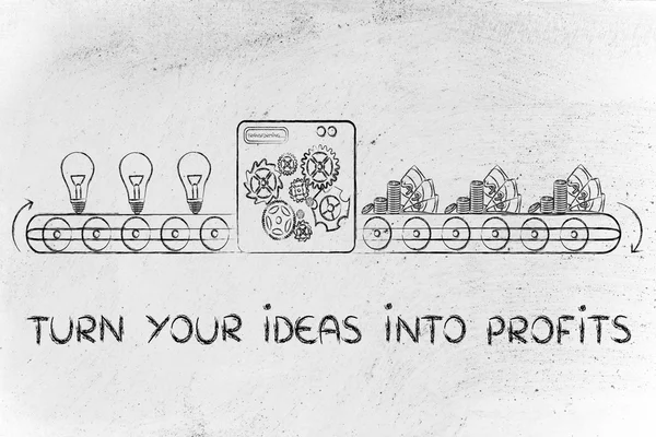 Concept of turn your ideas into profits — Stock Photo, Image