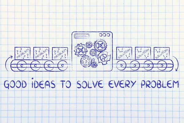 Conceito de boas ideias para resolver cada problema — Fotografia de Stock