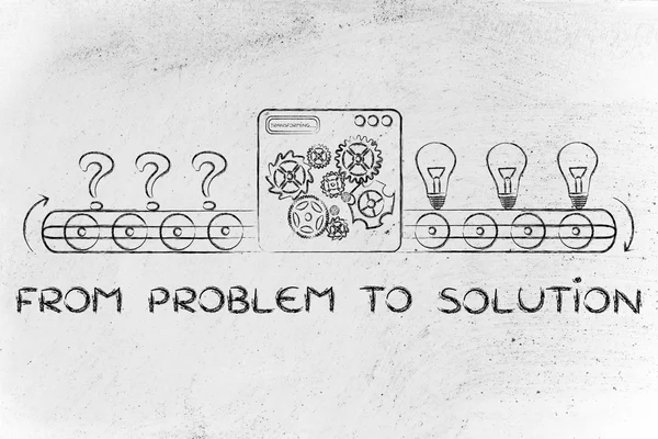 Conceito de de de problemas para soluções — Fotografia de Stock