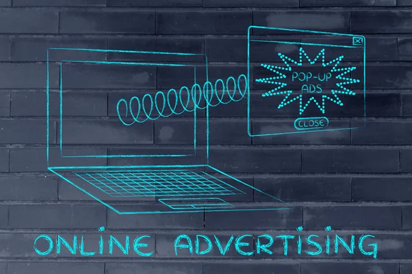 Illustration of web marketing & online advertising — Stock Photo, Image