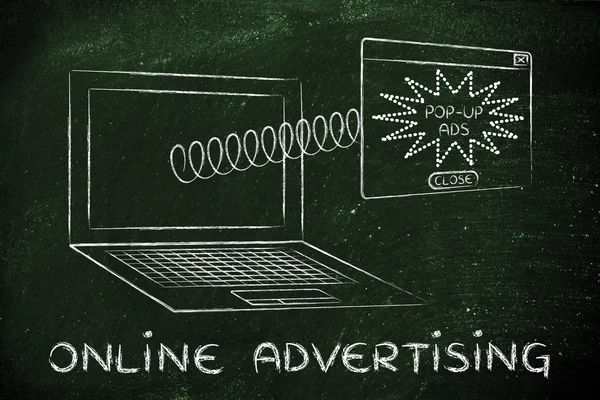 illustration of web marketing & online advertising