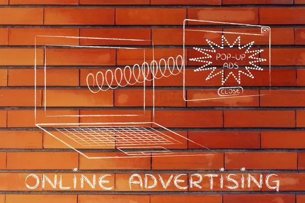 Illustration of web marketing & online advertising — Stock Photo, Image